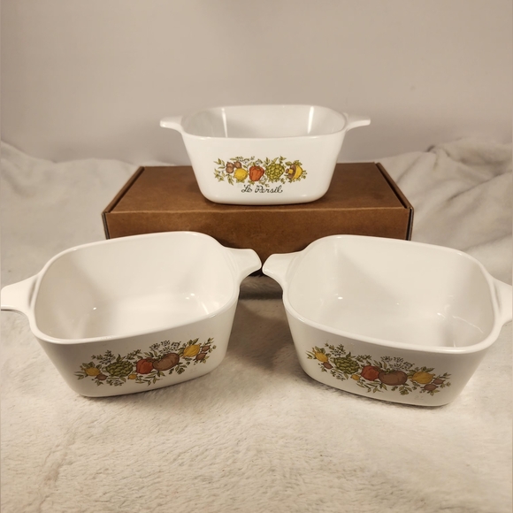 Corningware Other - 3 Vintage Corningware  Spice of Life P-43-B Casserole 2 3/4 Cup Dish Only NO Lid